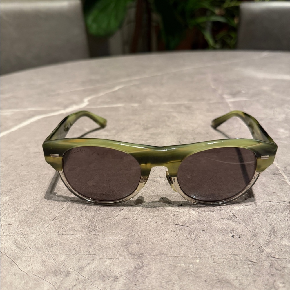 Gucci Green Sunglasses with Dark Lenses